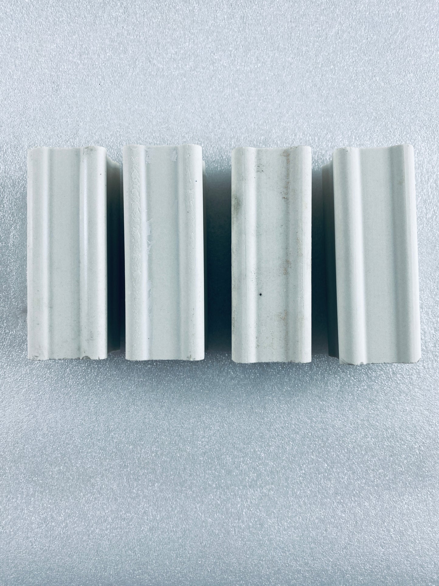 Lot Of 4 - Kiln Approx. 4" Tall x 1 1/2" Wide Squared End Posts