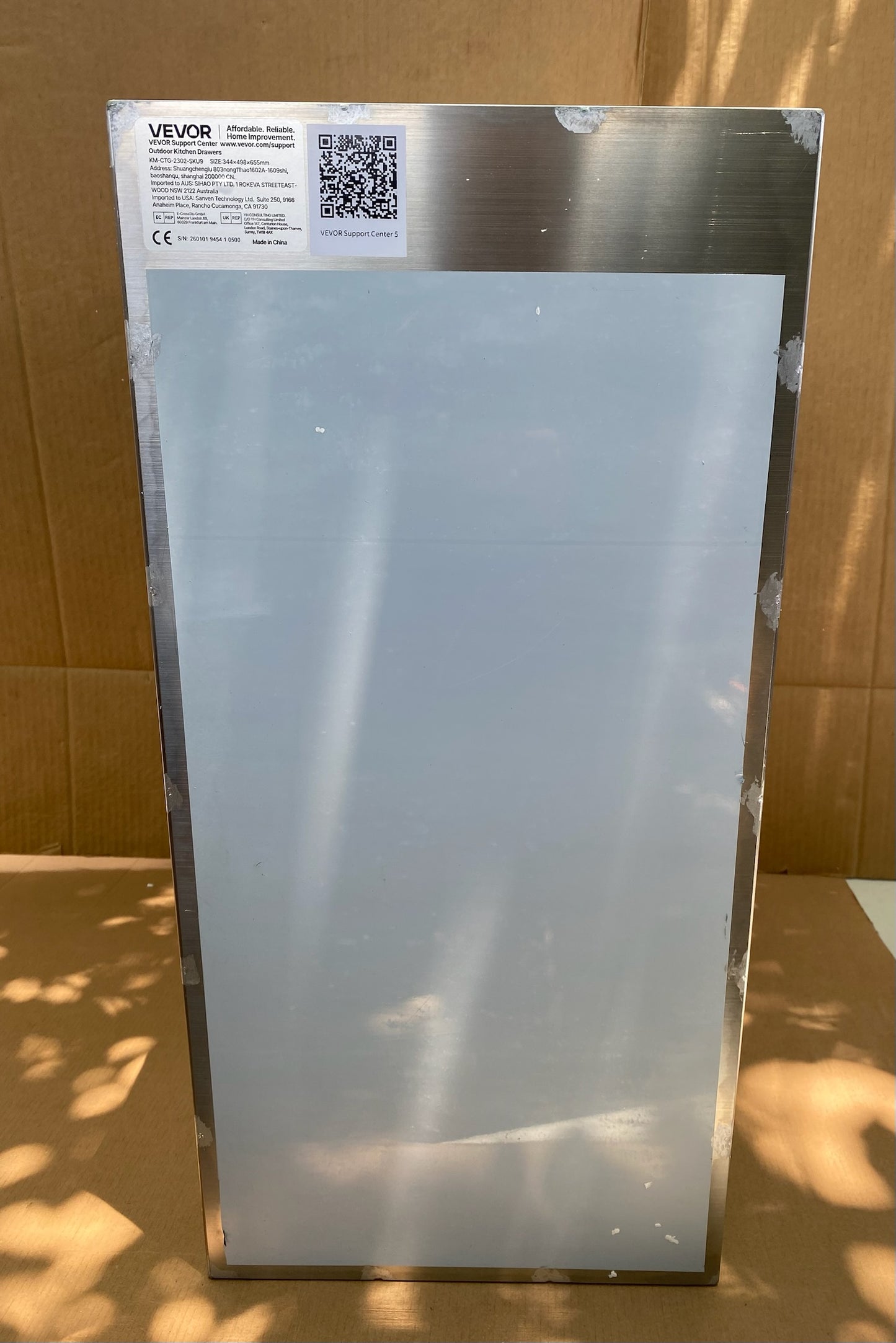 New VEVOR Pull Out Drawer Trash Bin With Sliding Rails In Stainless Steel