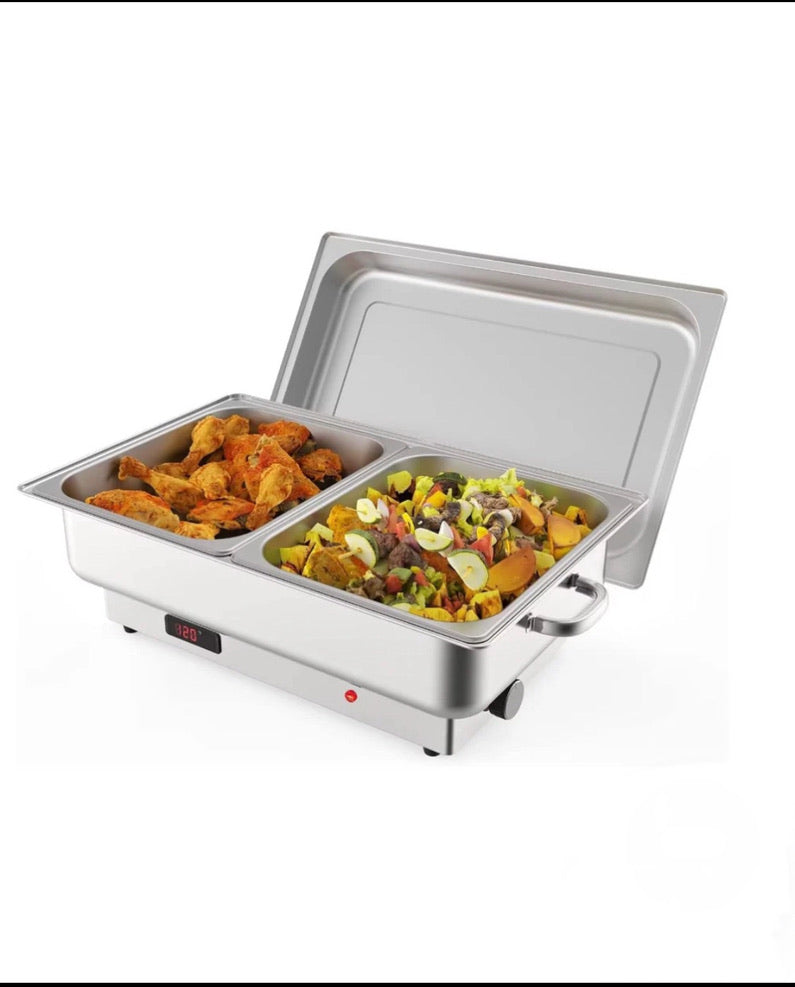 New Other Garvee 9QT (2 ×1/2 Pan) Electric Chafing Dish With Temperature Control