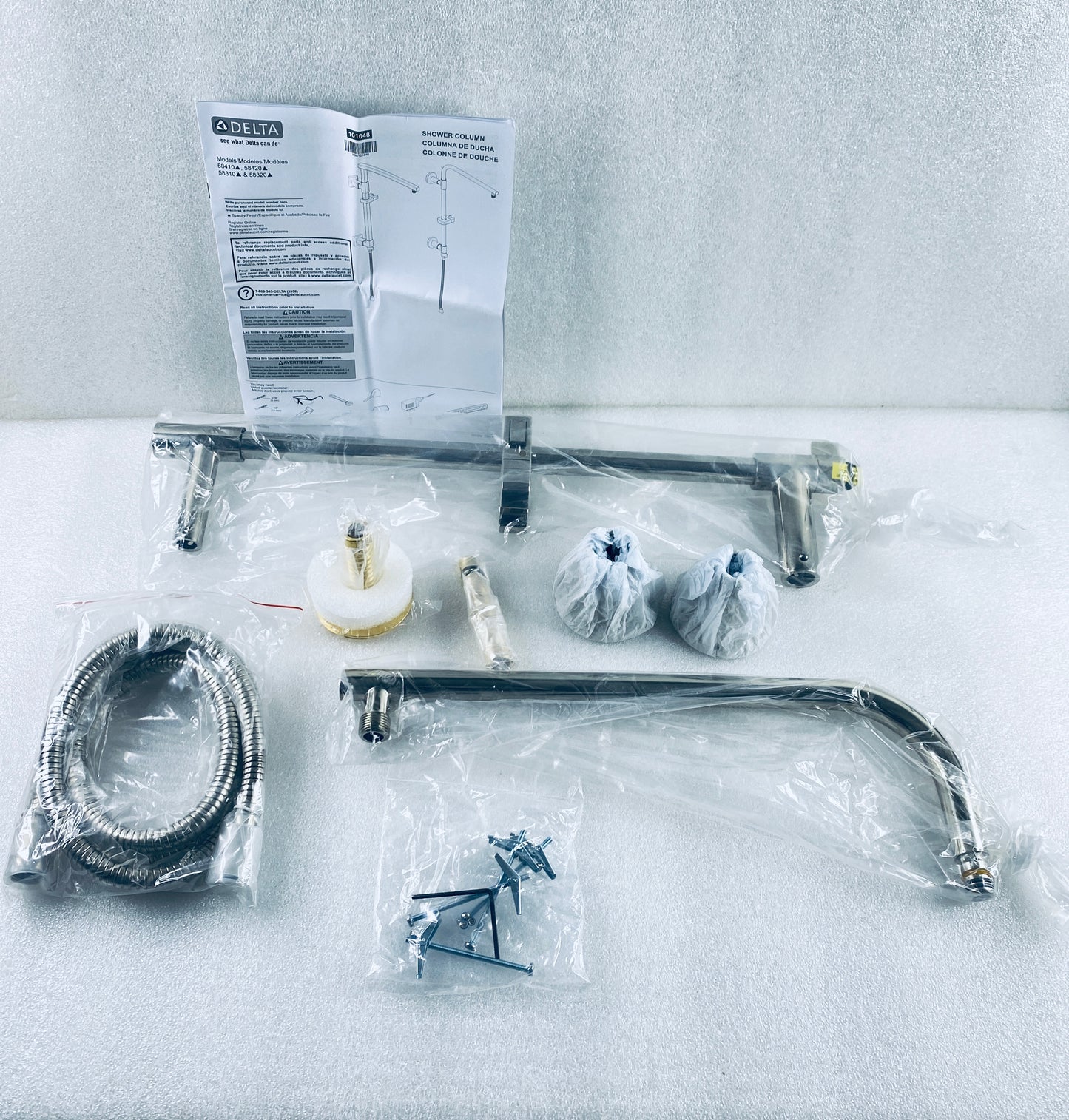 New Other Delta Universal Showering Emerge 18'' Round Shower Column, Nickel