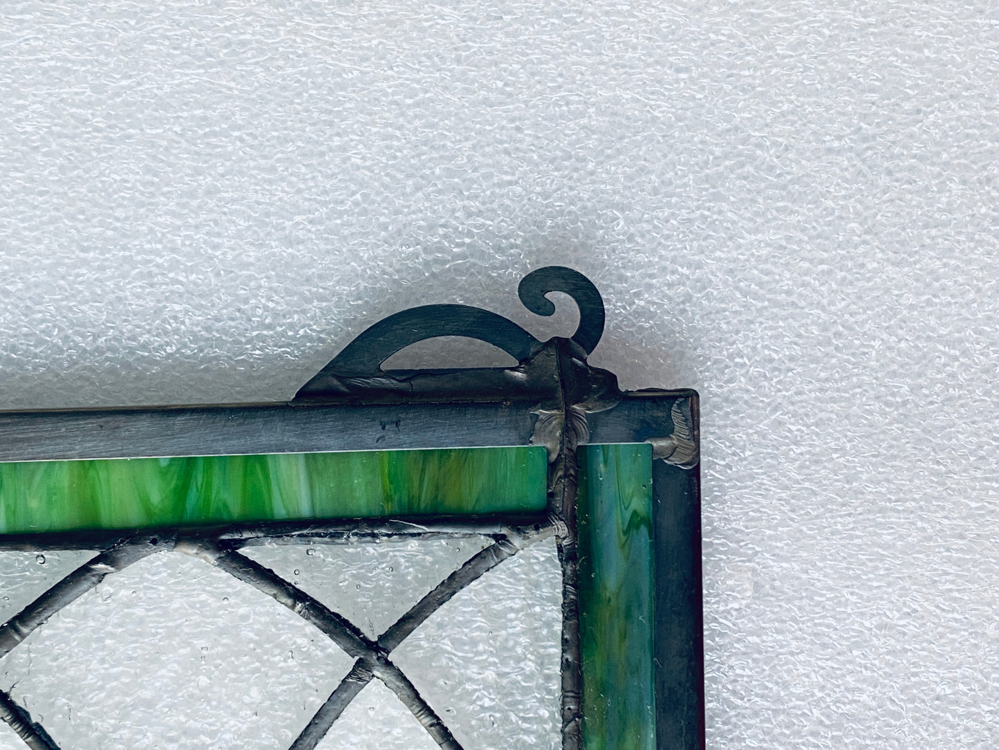 new Open Box-VEVOR 32”x17” Horizontal Hanging Transom Stained Glass Window Panel