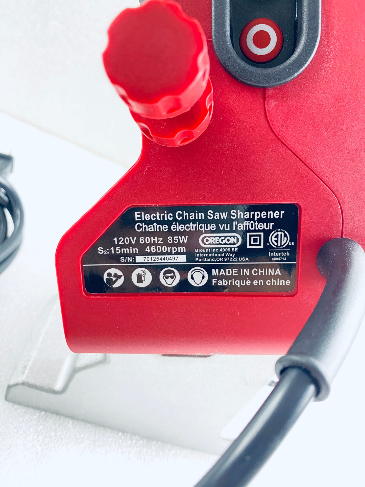 New Open Box Oregon Compact 120V Bench Grinder, Universal Saw Chain Sharpener