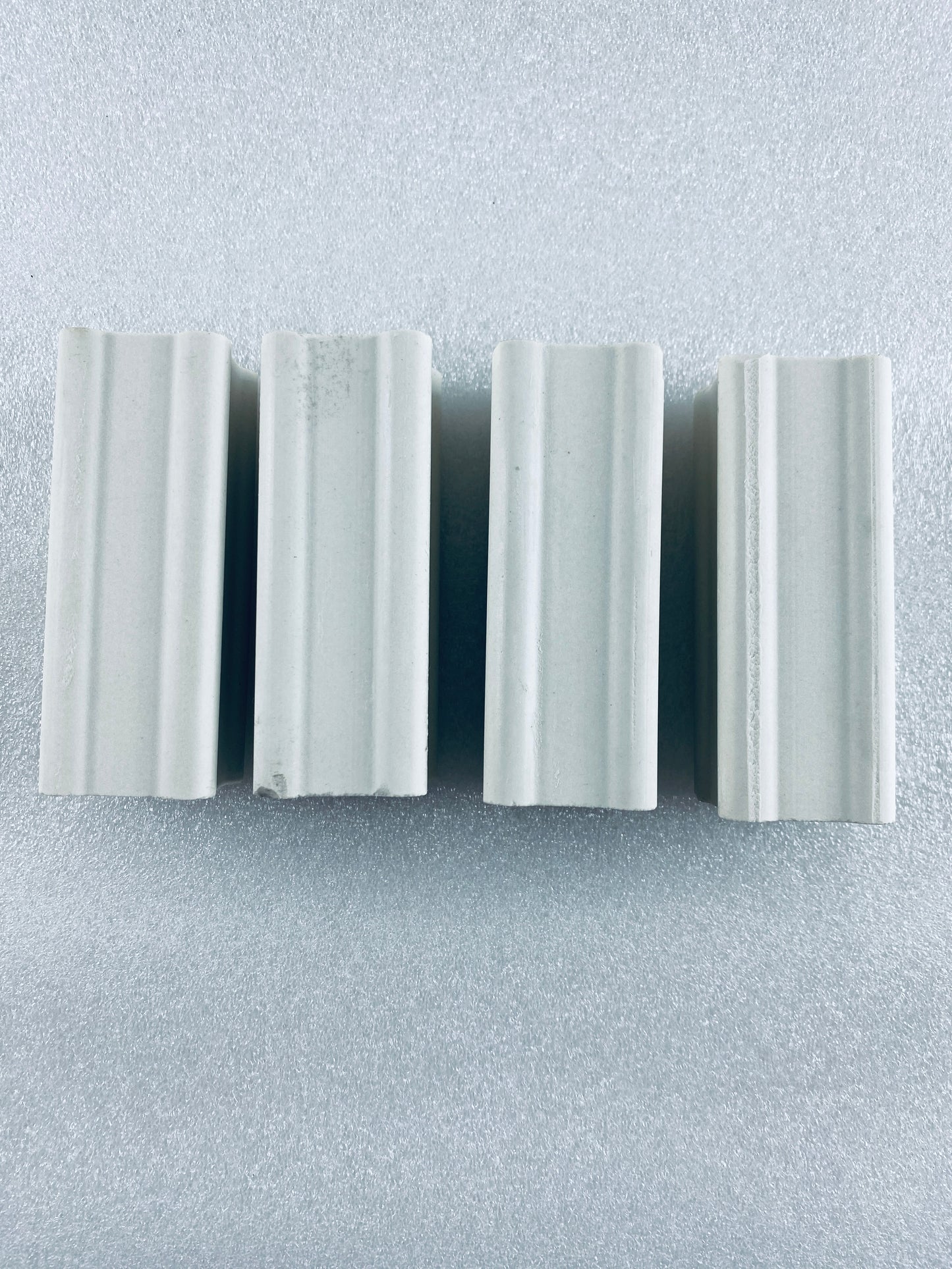 Lot Of 4 - Kiln Approx. 4" Tall x 1 1/2" Wide Squared End Posts