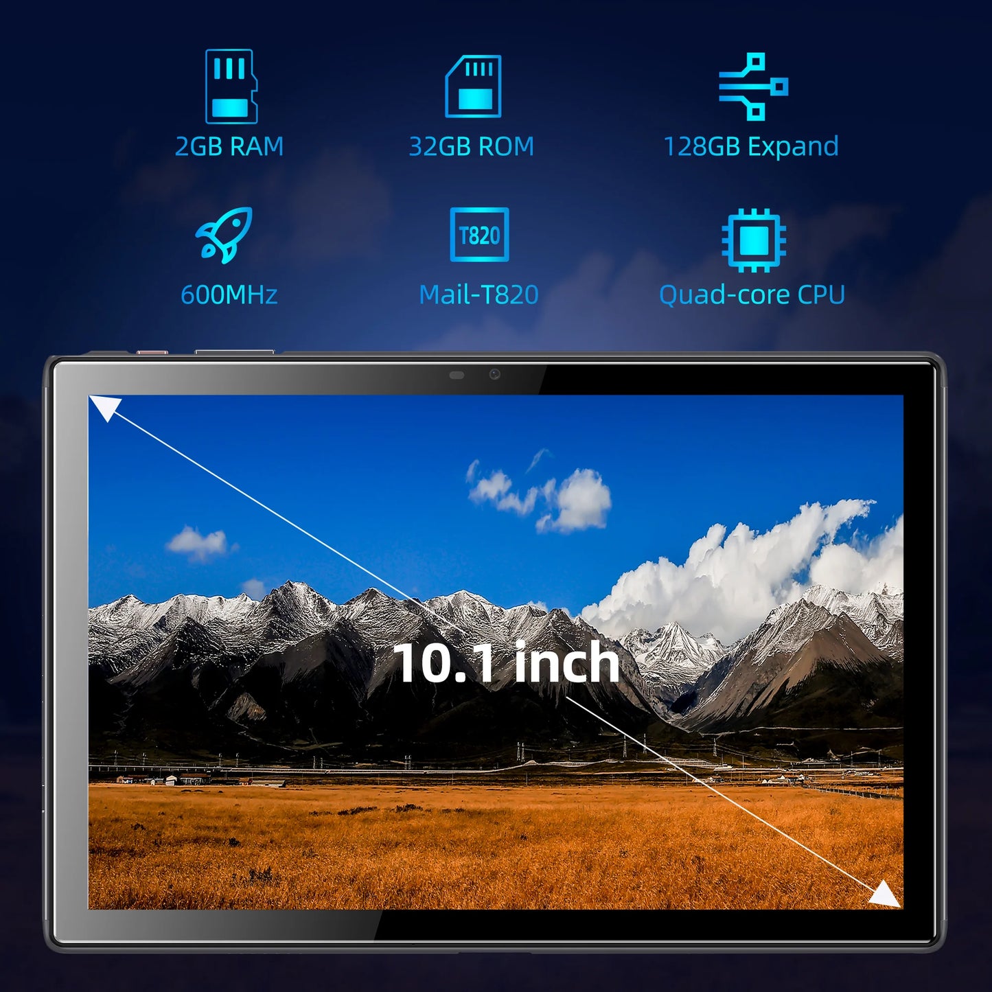 New Byybuo 10.1" 2GB 32GB Android 11 Quad-Core  Processor Smartpad Tablet