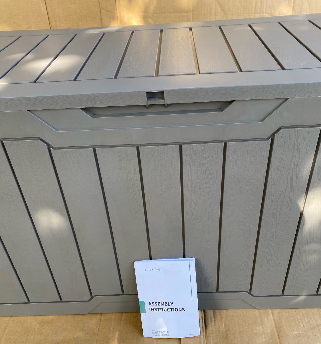 New Other YITAHOME 120 Gallon Outdoor Lockable Storage Deck Box, Light Brown
