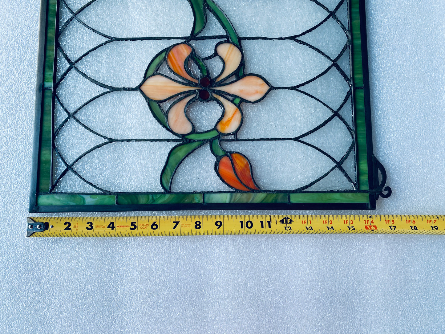 new Open Box-VEVOR 32”x17” Horizontal Hanging Transom Stained Glass Window Panel