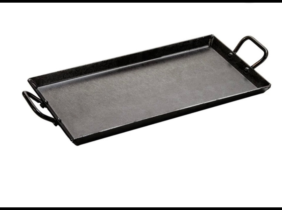 New Other Lodge Cast Iron 18” x 10” Seasoned Carbon Griddle, Black