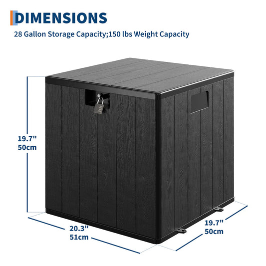 New Other Garvee 80Gal Lockable Resin Waterproof Outdoor Deck Box Storage Bin