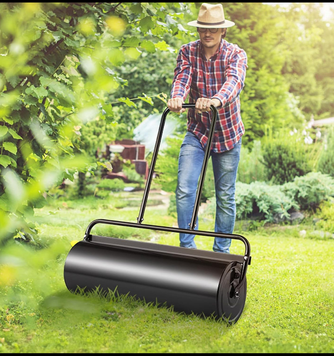 New Other VEVOR 61L Sand/Water Filled Lawn Roller With Ergonomic Handle, Black