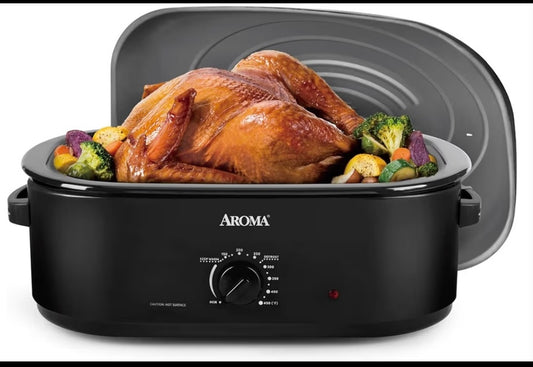 New Other Aroma Large 18-Quart Roaster Oven, Black