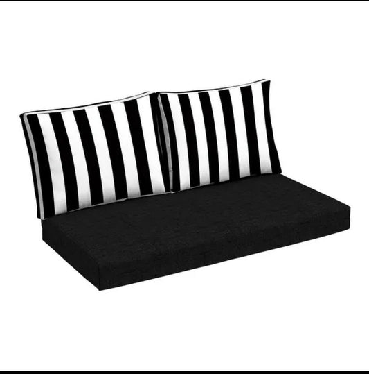 Set Of 3 - New Other Arden Outdoor Loveseat Cushion Set for Couch, Bench & Swing