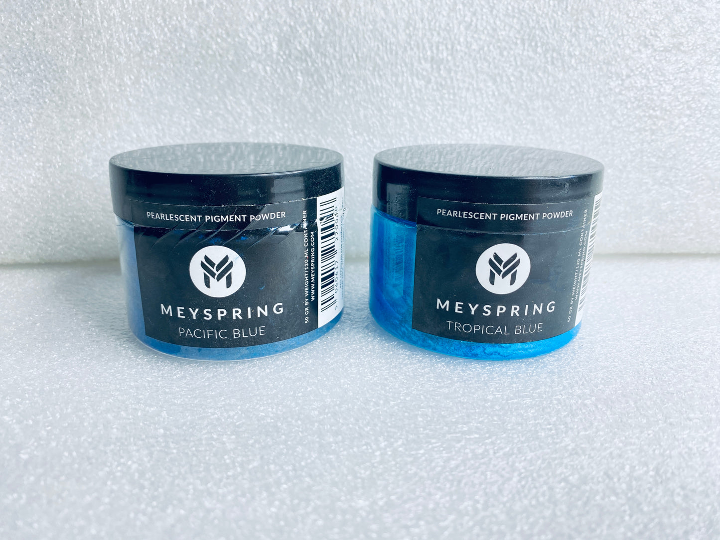 Lot Of 2 - MEYSPRING Tropical Blue & Pacific Blue Pearlescent Pigment Powder