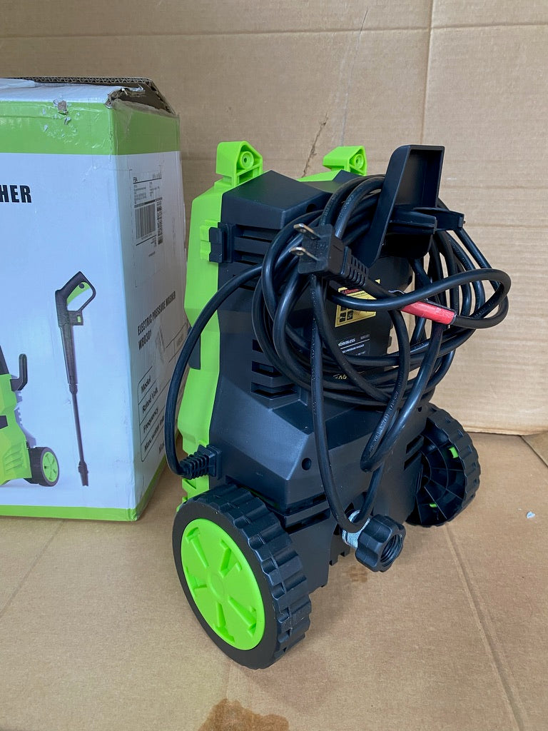 WorkBless 1200 PSI Electric Power Pressure Washer With Angle-Adjustment Nozzle, Green