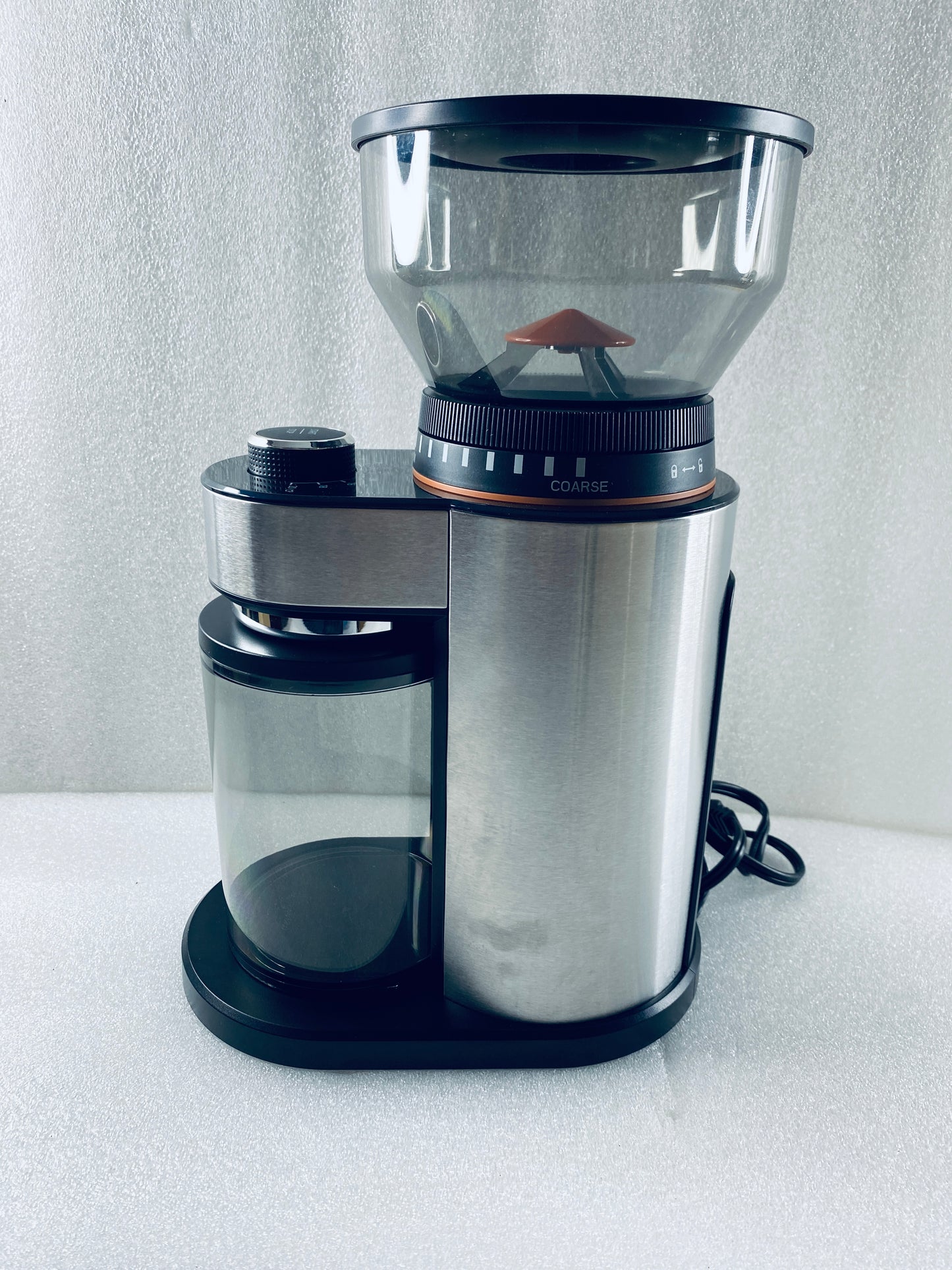 KRUPS Flat Burr Coffee Grinder 18 Settings 2-20 Cups, Black/Stainless Steel