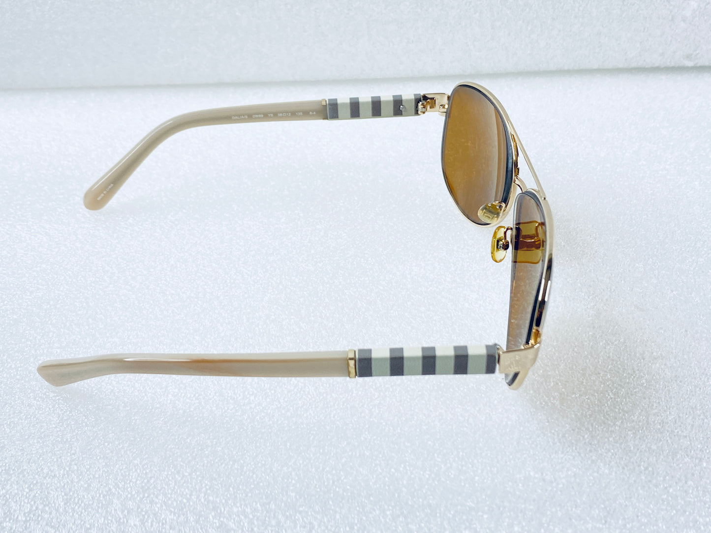 Kate Spade Dalia/S 0W89Y6 Sunglasses 58-12-135 6-4 Brown Lenses, Gold Grey White