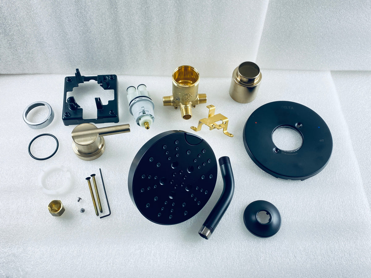 New Other Delta Nicoli 14 Series H2Okinetic Shower Head & Handle Set