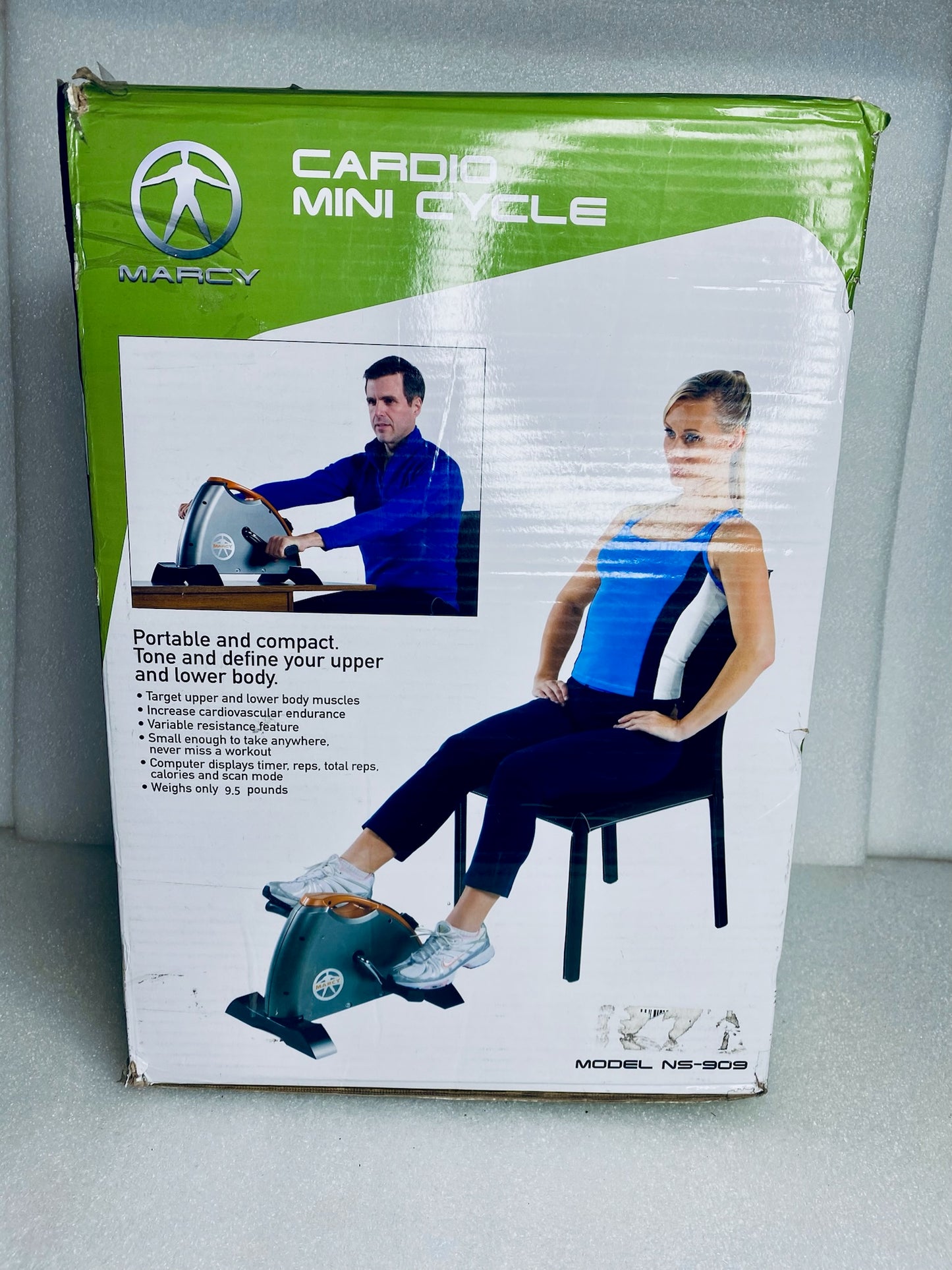 New Other Marcy Leg & Arm Cardio Mini-Cycle Exercise Bike, Orange/Gray