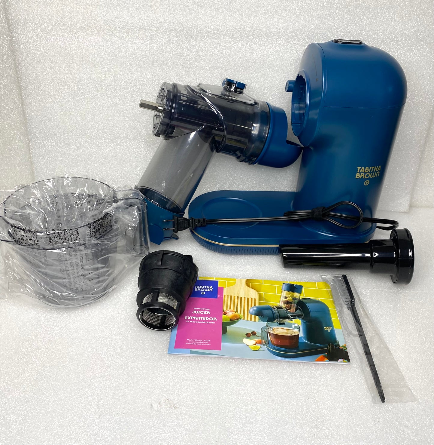 new Other - Tabitha Brown Electric Masticating Juicer, Dark Teal Blue