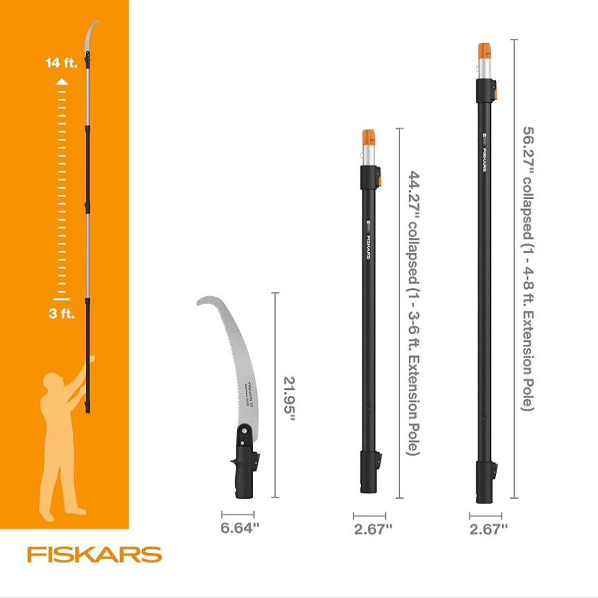 New Other Fiskars 3-14Ft XtendControl Extendable Modular Pole Saw & Tree Trimmer