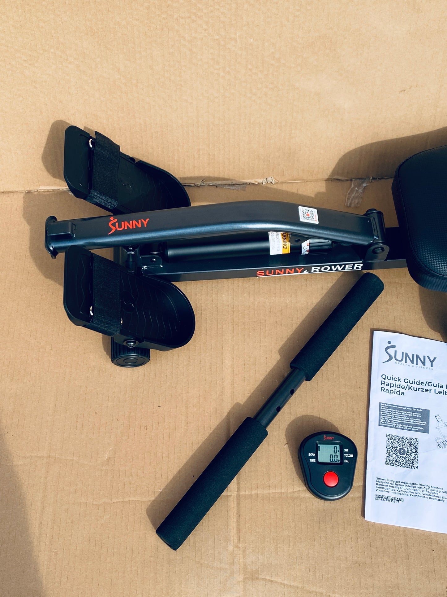 New Other Sunny Health & Fitness Compact Rowing Machine With Bluetooth