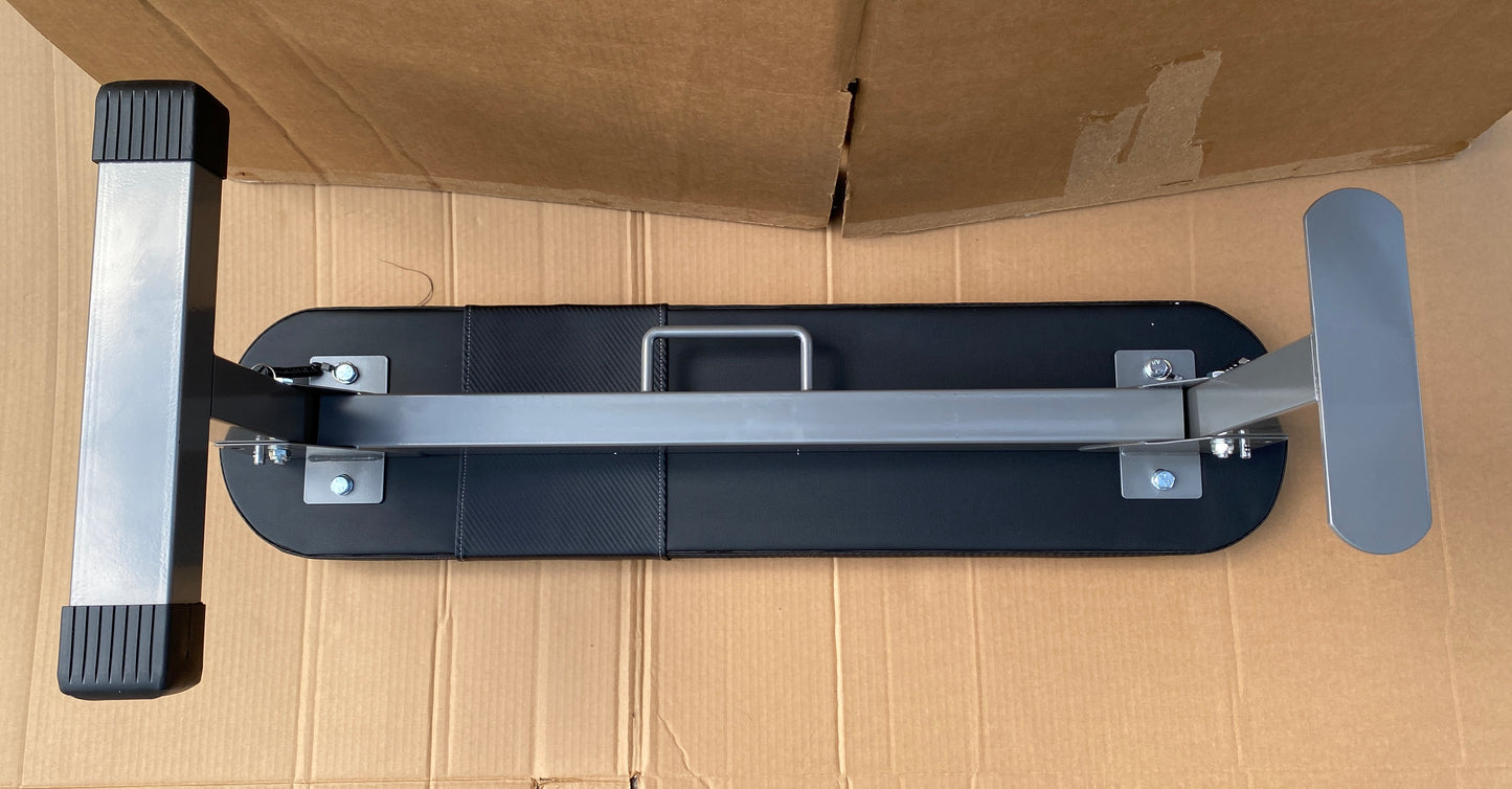 New Open Box POWERBLOCK Foldable Travel Workout Bench With Carry Handle, Silver