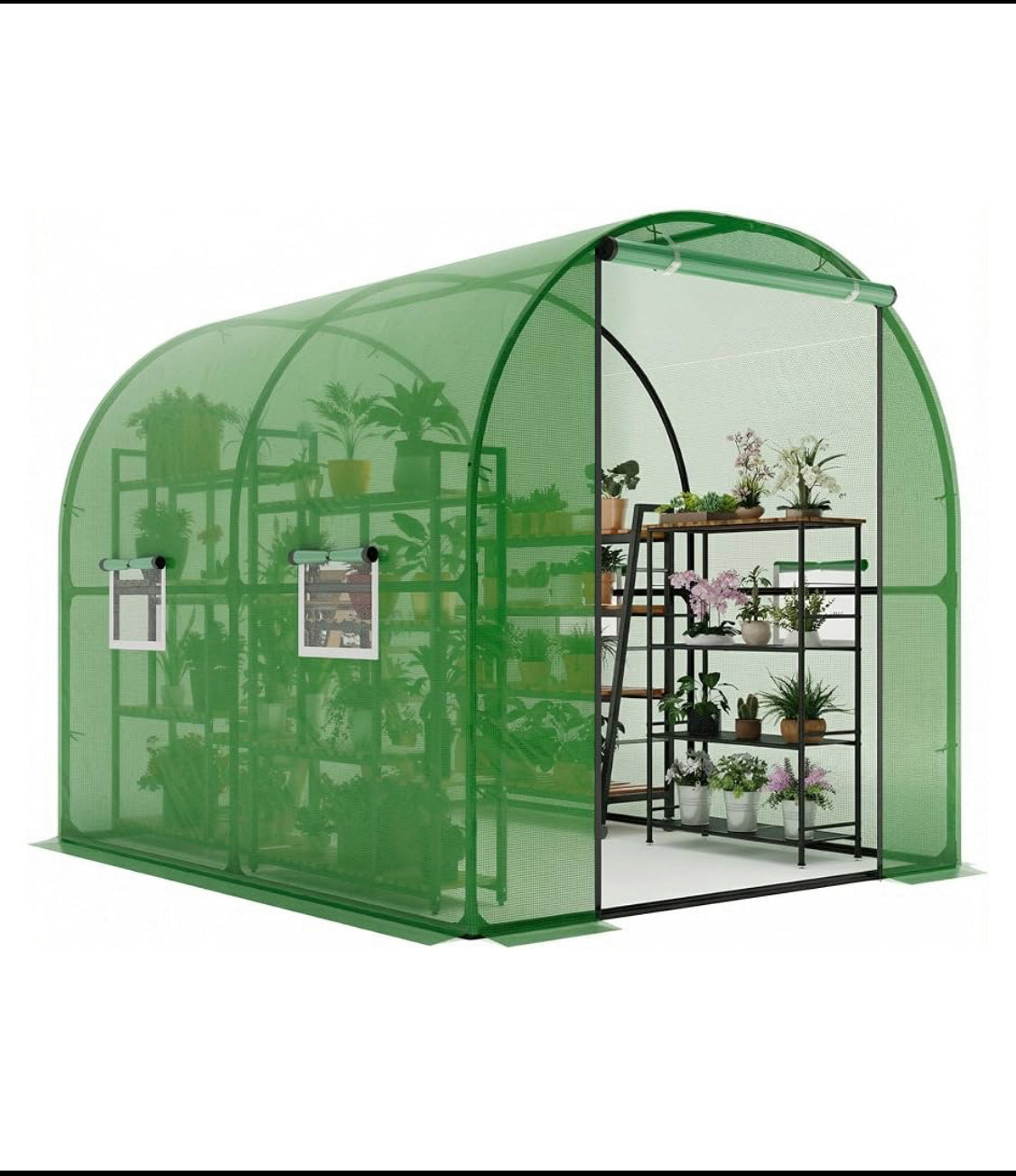 New Other IdealHouse Walk-in Greenhouse For Outdoors, 8.2’ x 6.6’ x 6.6’, Green