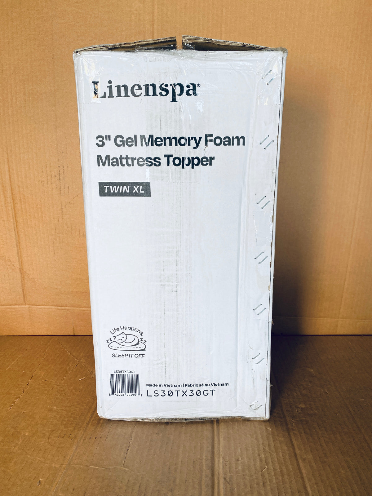 New Open Box Linenspa Twin XL 3” Gel Infused Memory Foam Mattress Topper