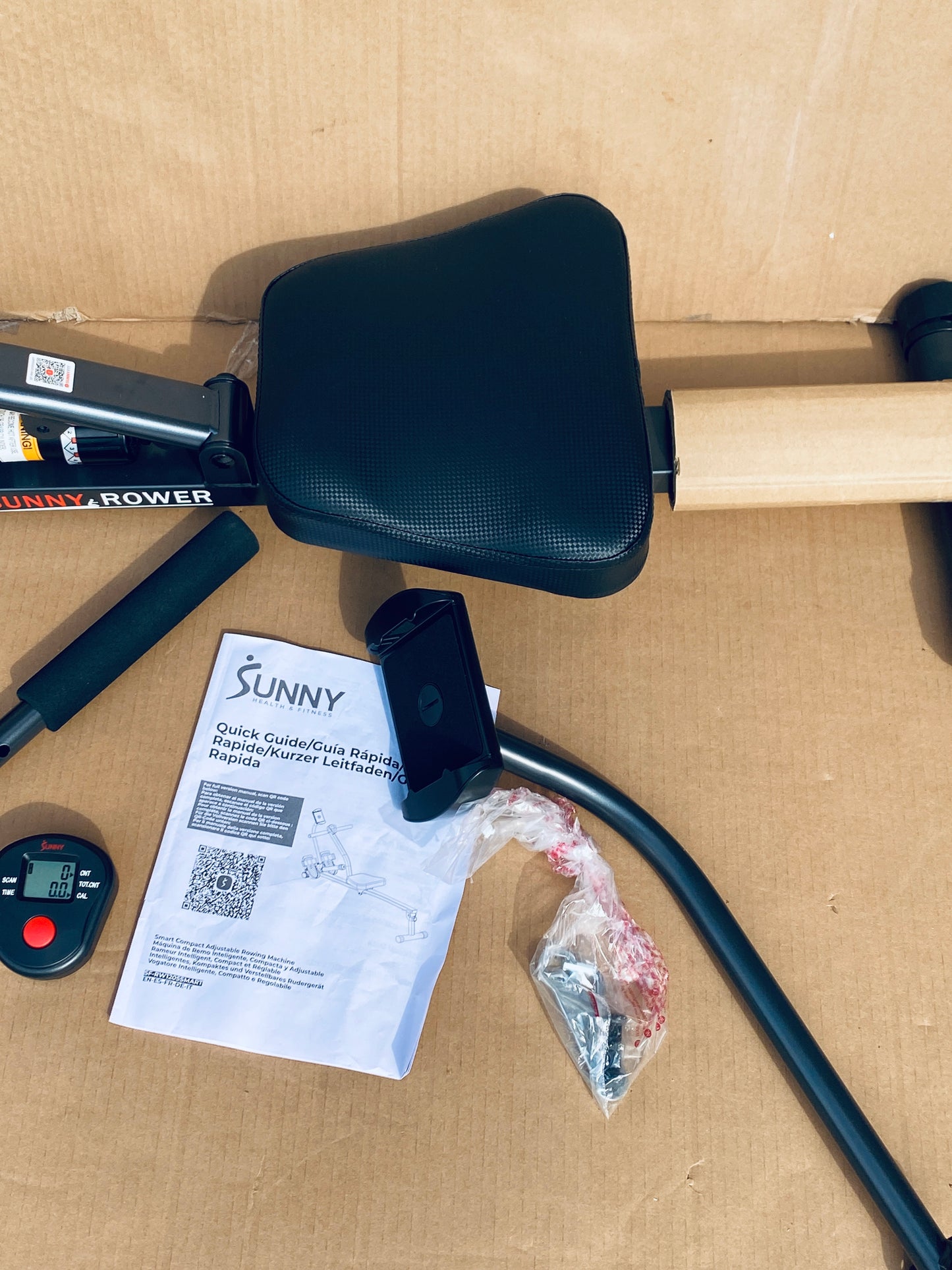 New Other Sunny Health & Fitness Compact Rowing Machine With Bluetooth