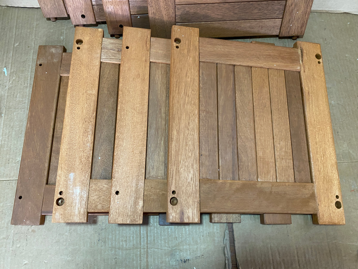 Set Of 2 - New Open Box Furinno Tioman Hardwood Flower Boxes, Natural