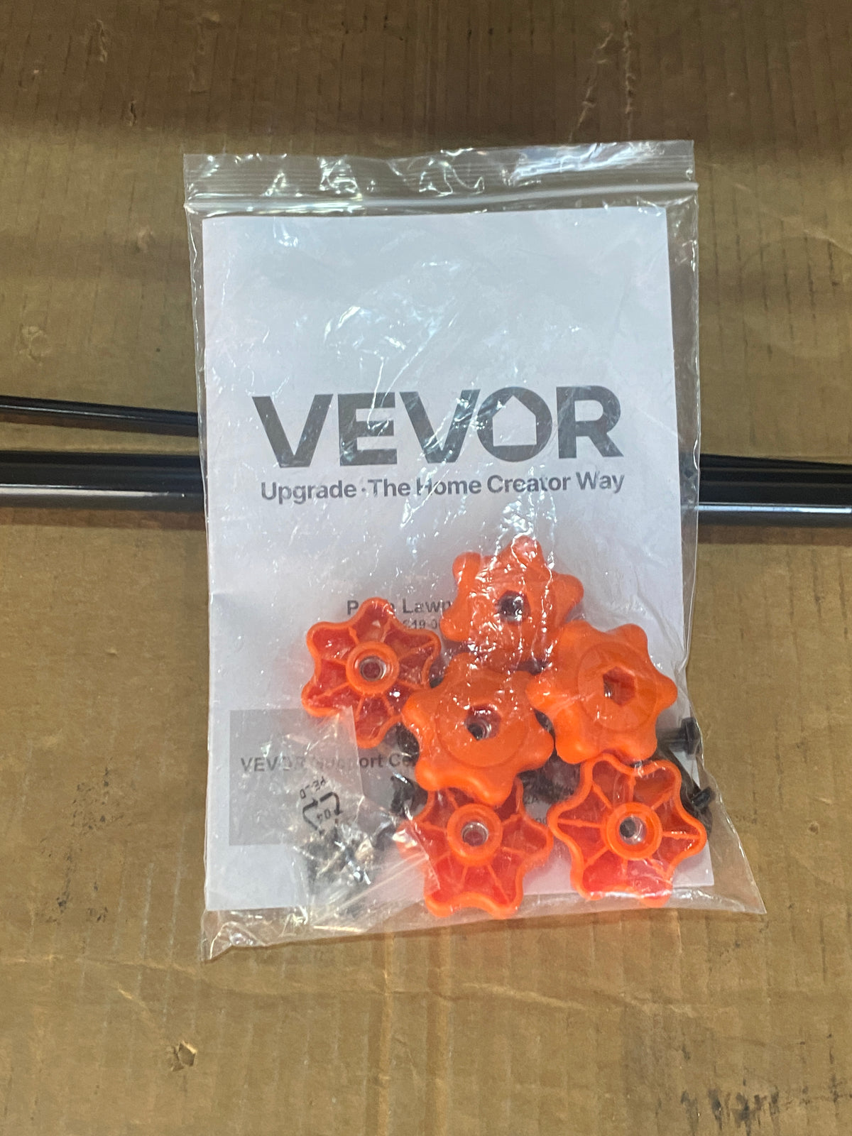 New Other Vevor 21” Push Lawn Sweeper For Leaves & Grass, Black/Orange