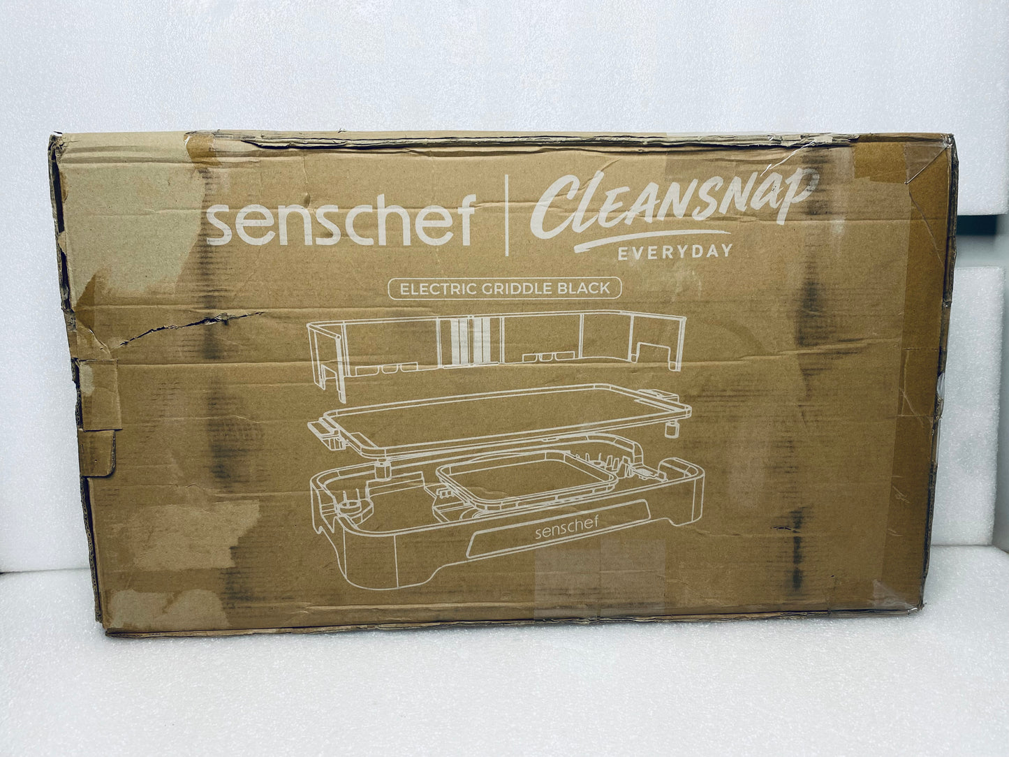 Senschef Cleansnap Everyday Electric 20” Griddle, Midnight Black