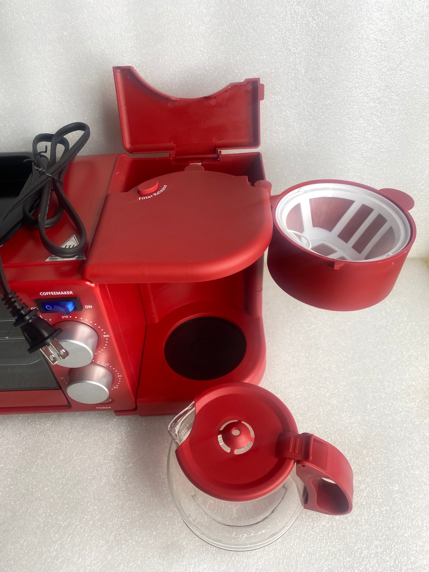 New Other Nostalgia Retro 3-in-1 Breakfast Station, Red
