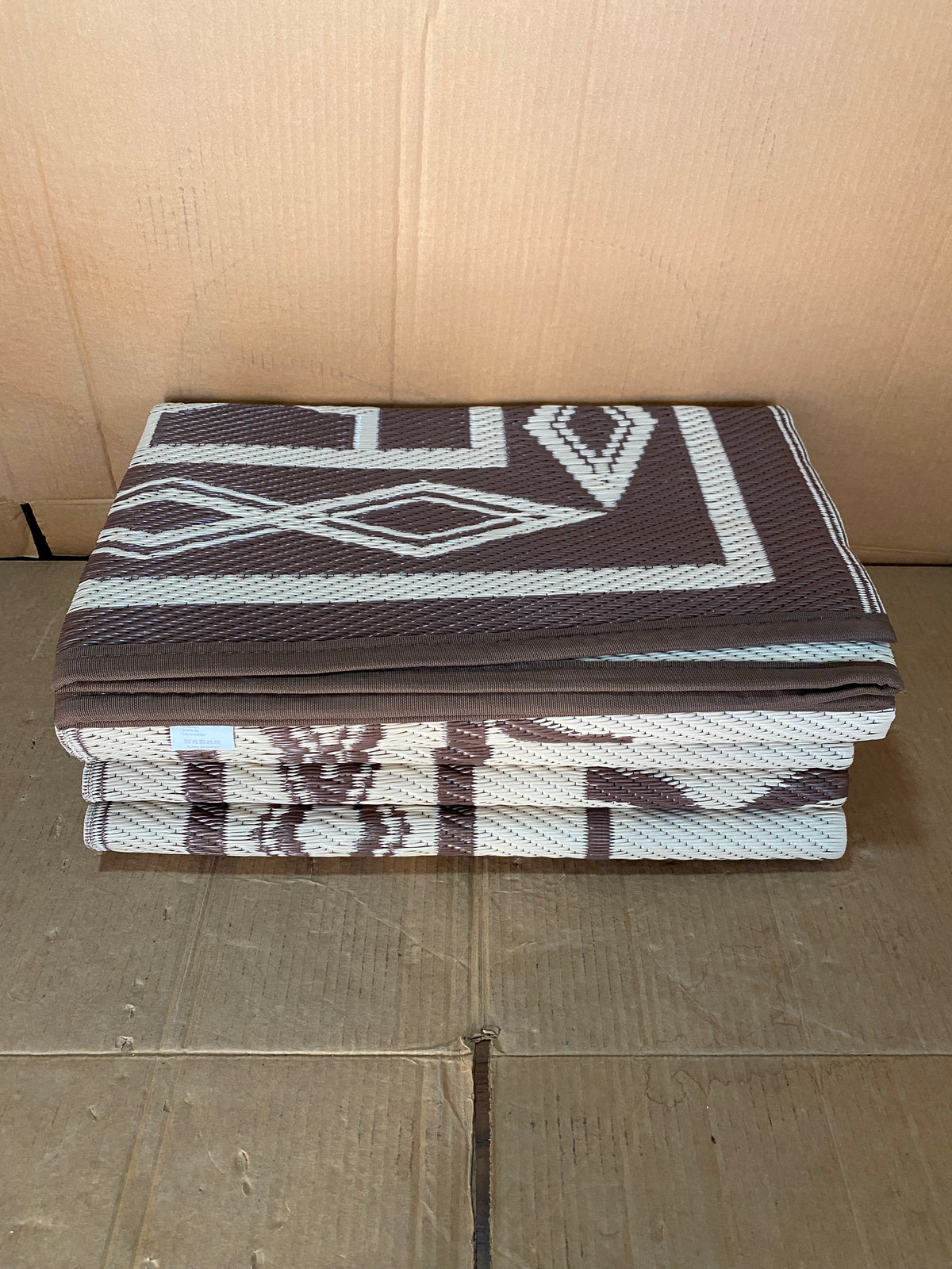 New Other Garvee 9’ x 12’ Outdoor Foldable Reversible Plastic Straw Rug, Brown