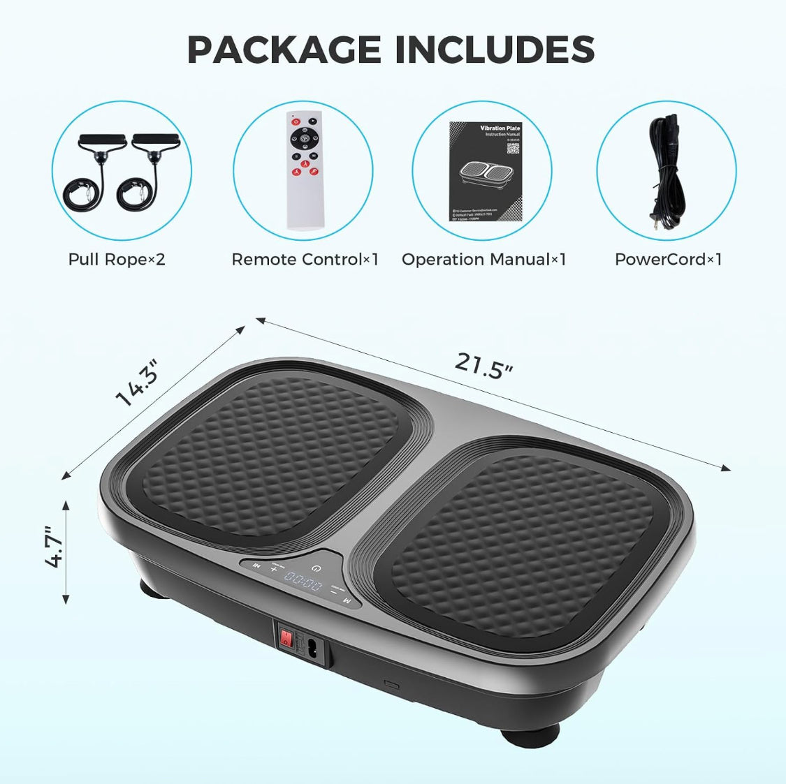 New Other OLIXIS Vibration Plate Full Body Exercise Machine With Remote, Blue