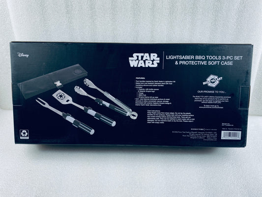 Set Of 3 - New Picnic TIME Star Wars Darth Vader BBQ Grill Tool Set With Case