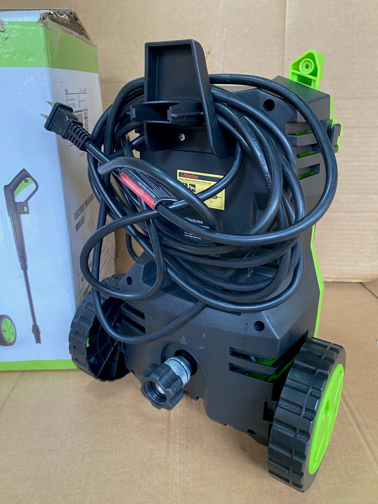 WorkBless 1200 PSI Electric Power Pressure Washer With Angle-Adjustment Nozzle, Green