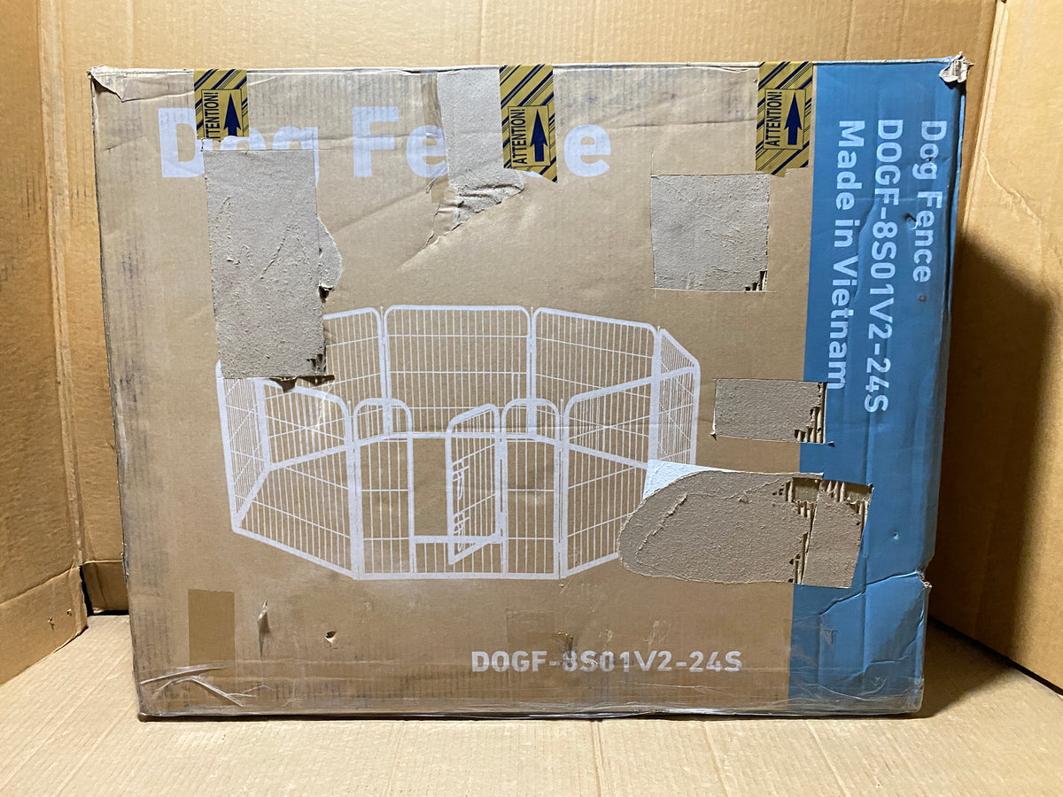 New Other IGOOUO 6 Panel 24" Tall Heavy Duty Metal Dog Playpen With Door, Black