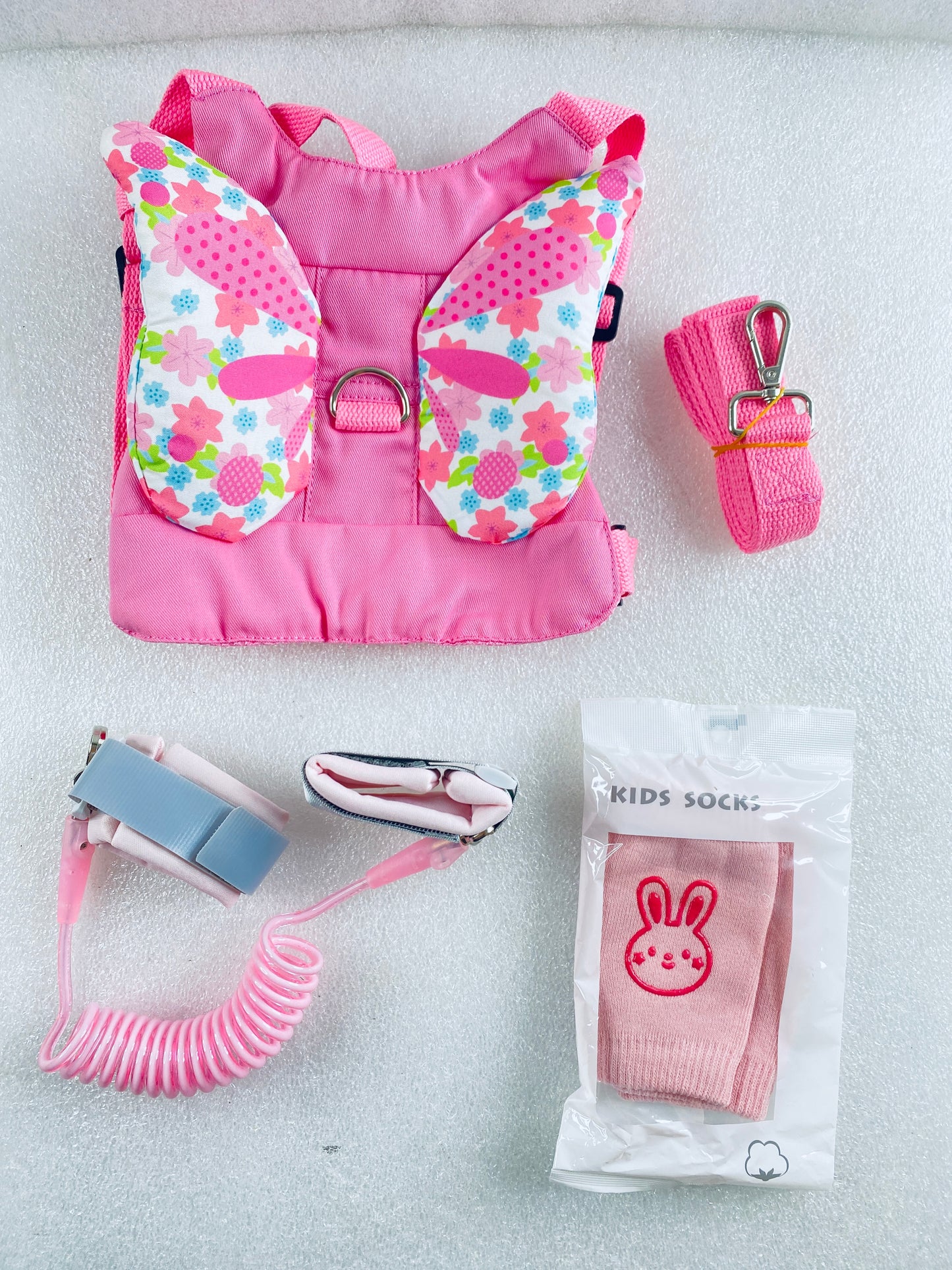 New Accmor 3 in 1 Light Pink Toddler Harness Leash & Anti Lost Wrist Link