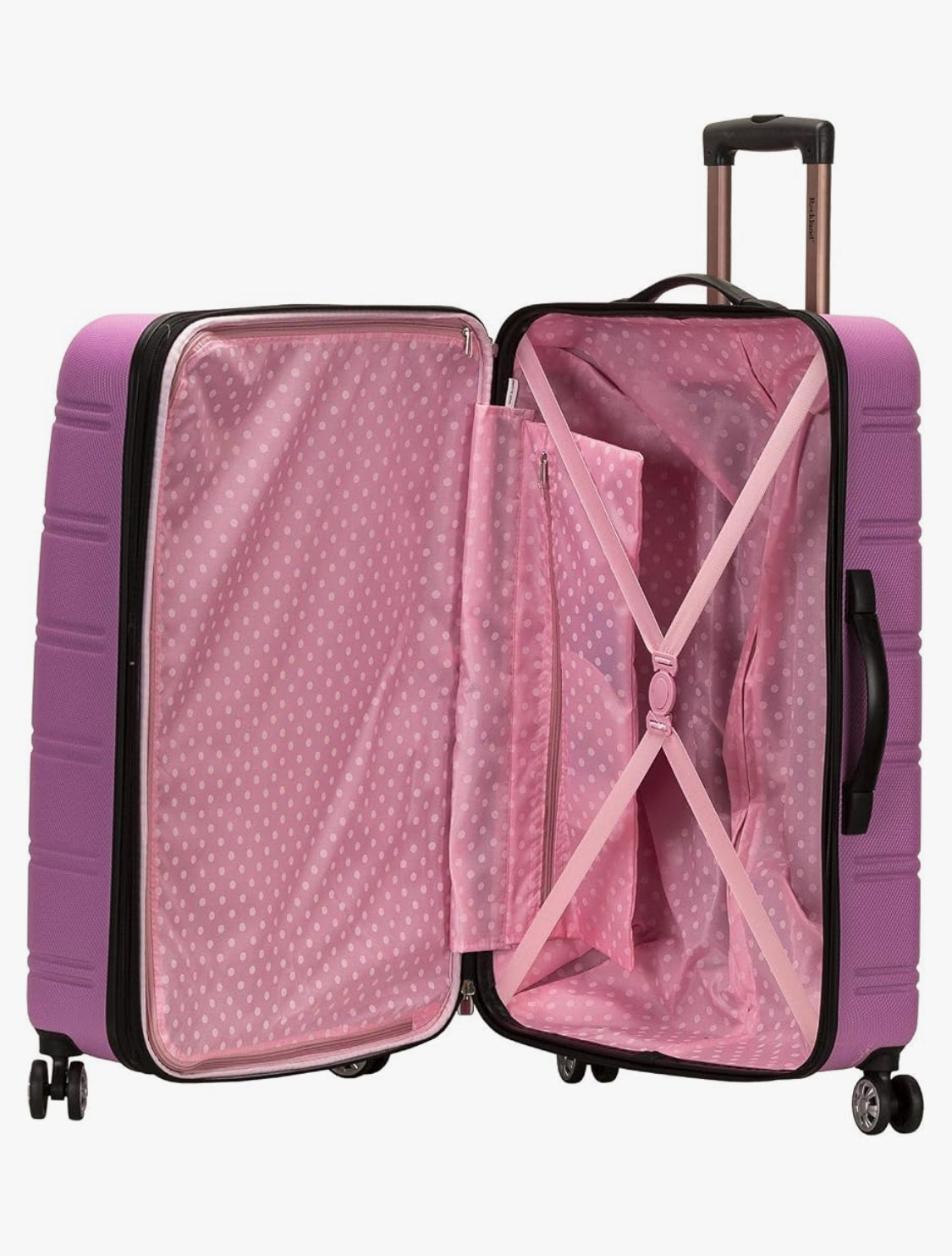 Set Of 3 - New Open Box Rockland Melbourne Expandable Spinner Wheel Luggage Set