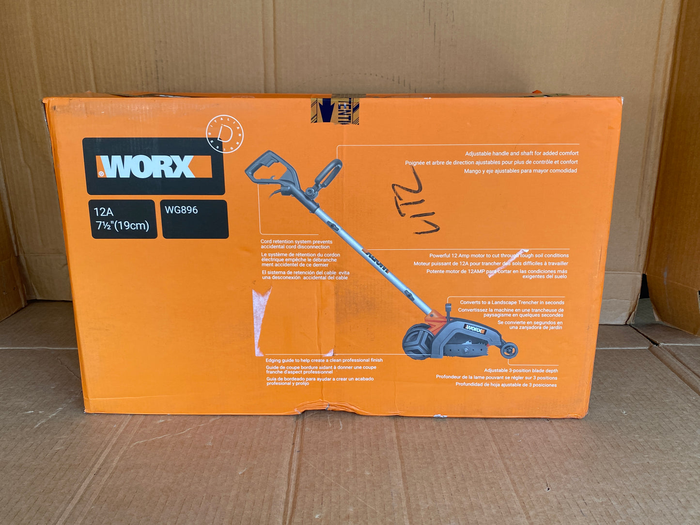 WORX Electric 12 Amp 7.5" Lawn Edger/Trencher For Lawn Landscaping