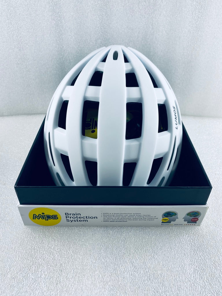 New Other Lumos Kickstart II M/L Bluetooth White Smart Bike Helmet With Remote