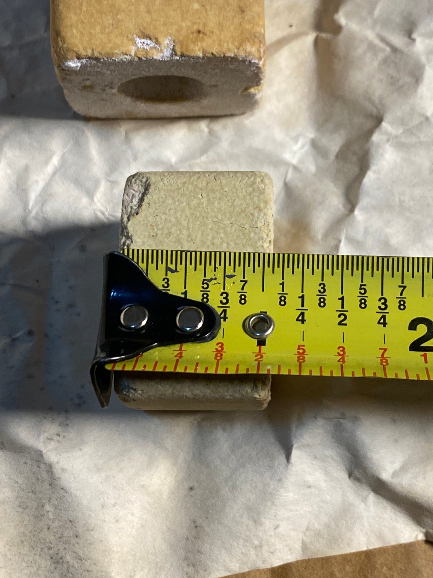 Lot Of 6-Kiln (3) Approx. 5" Tall x 1 1/2" Wide Squared End Posts & (3) 1" Tall