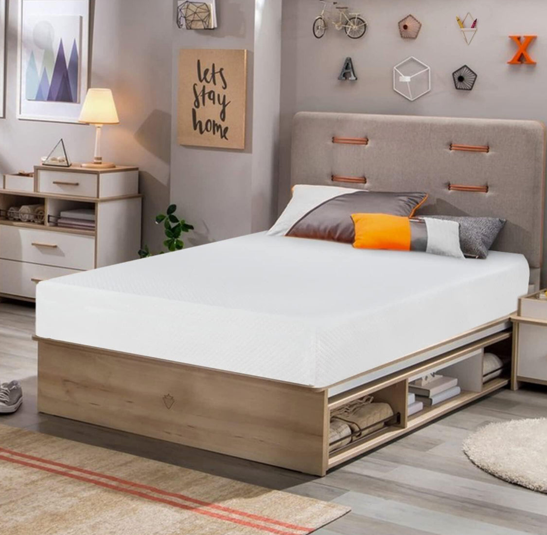 New Open Box FDW 5” Twin Medium Firm Gel Memory Foam Mattress, White