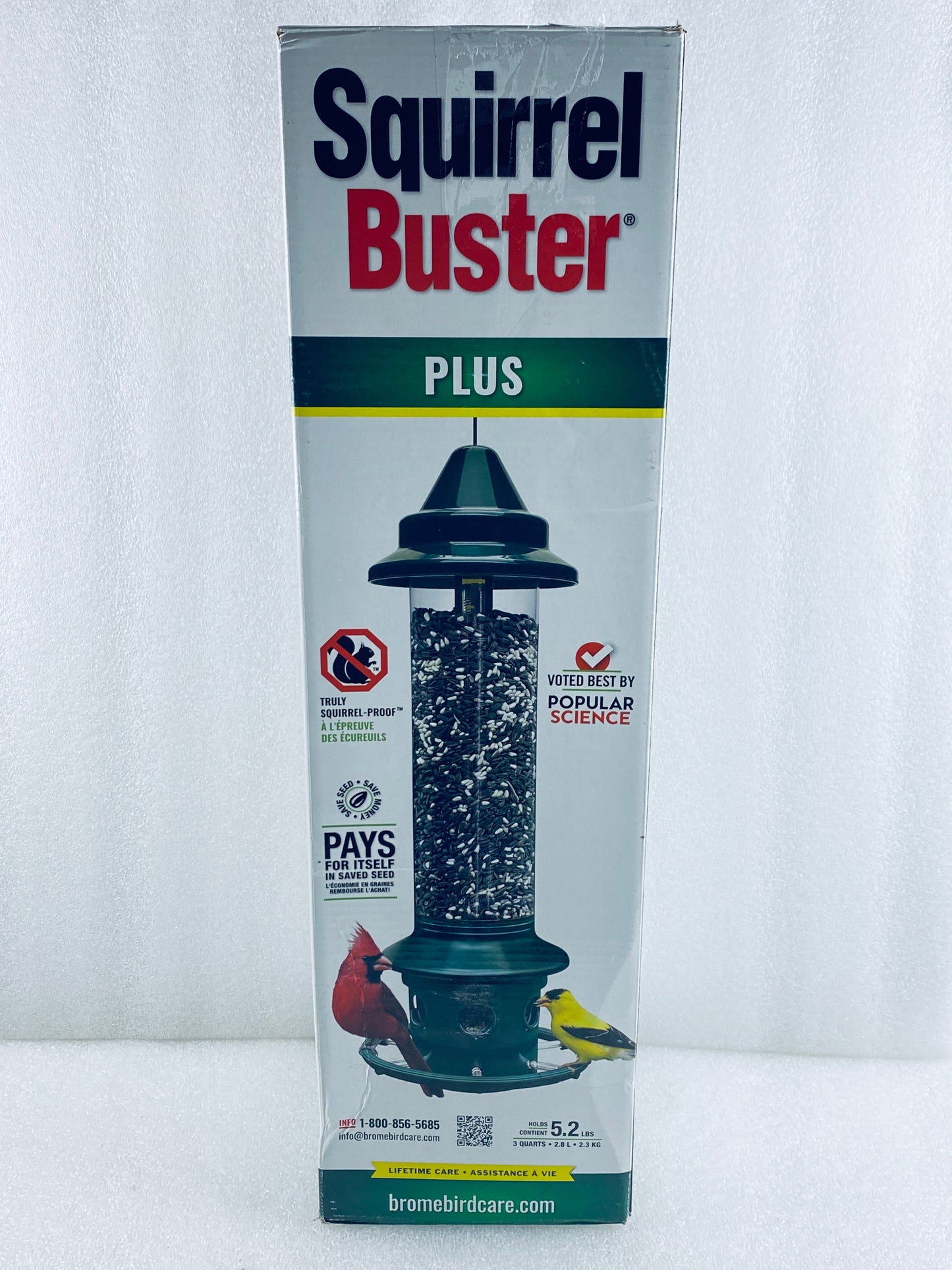 New Other Brome Squirrel Buster Plus Bird Feeder With 5.2lb. Capacity, Green