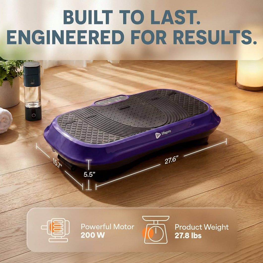New Other Lifepro Waver Vibration Plate Exercise Machine With 99 Speeds, Purple