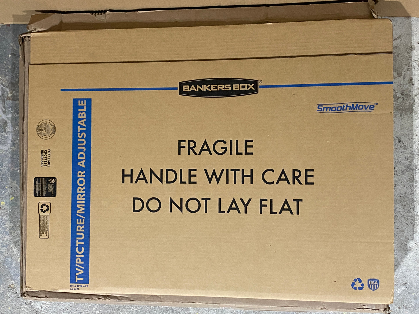 Lot Of 4 New Other-Bankers Box TV/Picture/Mirror Adjustable Boxes, 60” L x 40” W