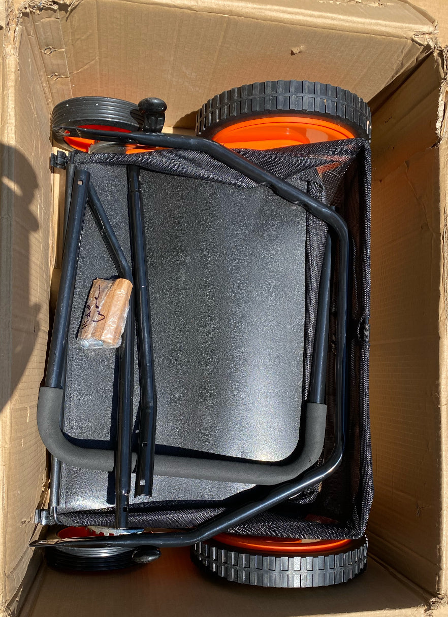 VEVOR 18” 5 Blade Height Adust Manual Push Reel Lawn Mower With & Catcher Bag