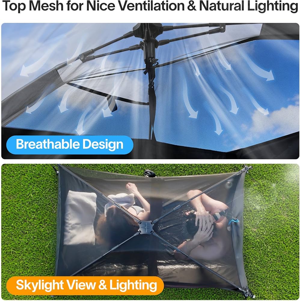 Like New EighteenTek Two Room Pop Up Shower/Changing Room Tent For Outdoors