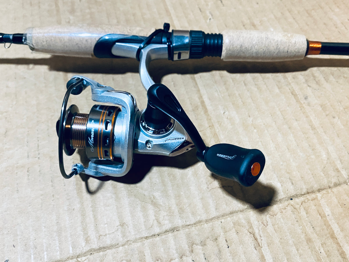 New Open Box Pflueger Monarch 2 Piece 7ft. UL Spin Combo