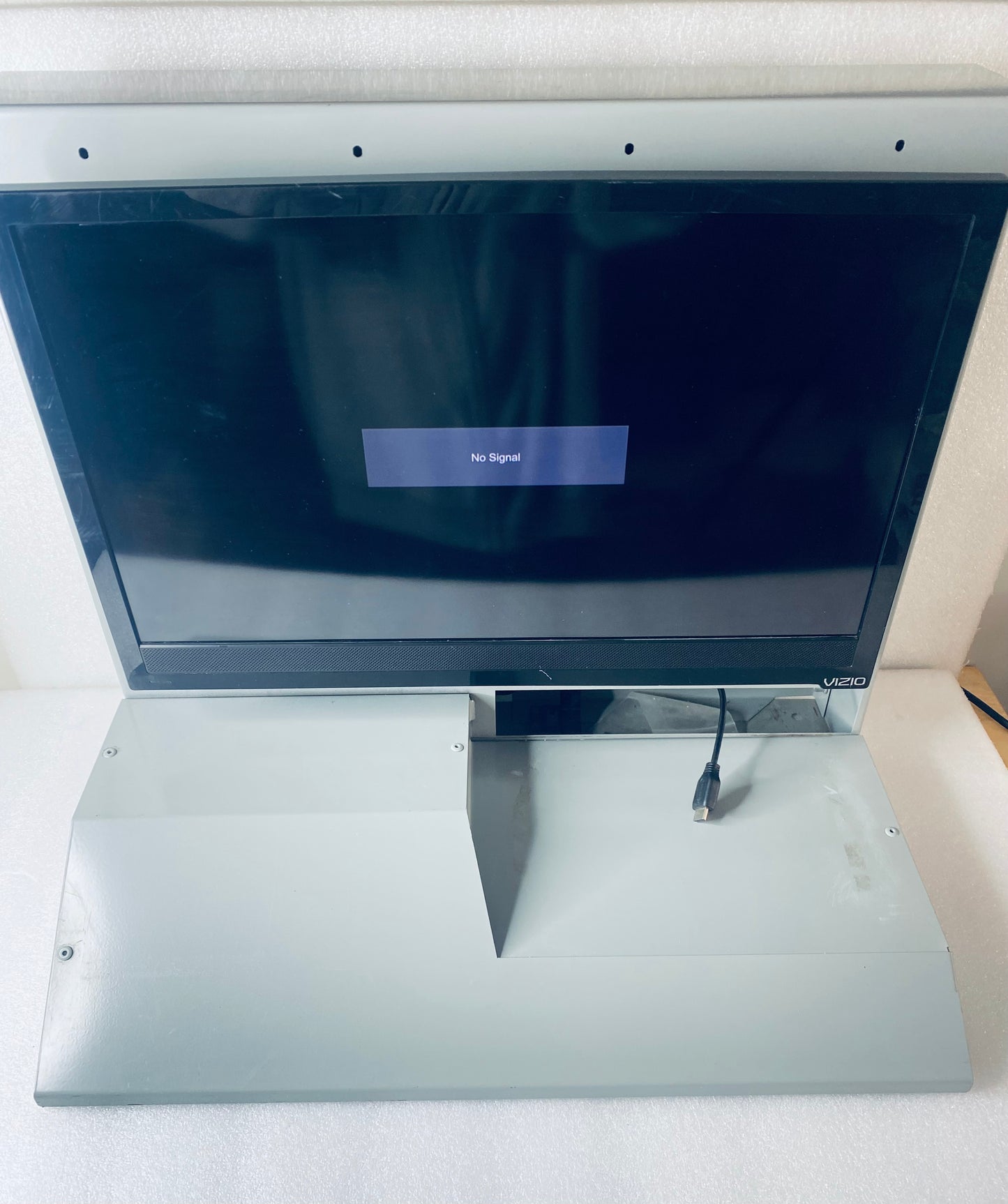 Vizio E-Series E231-B1 23" 720p HD LED LCD Television Mounted On Metal Security